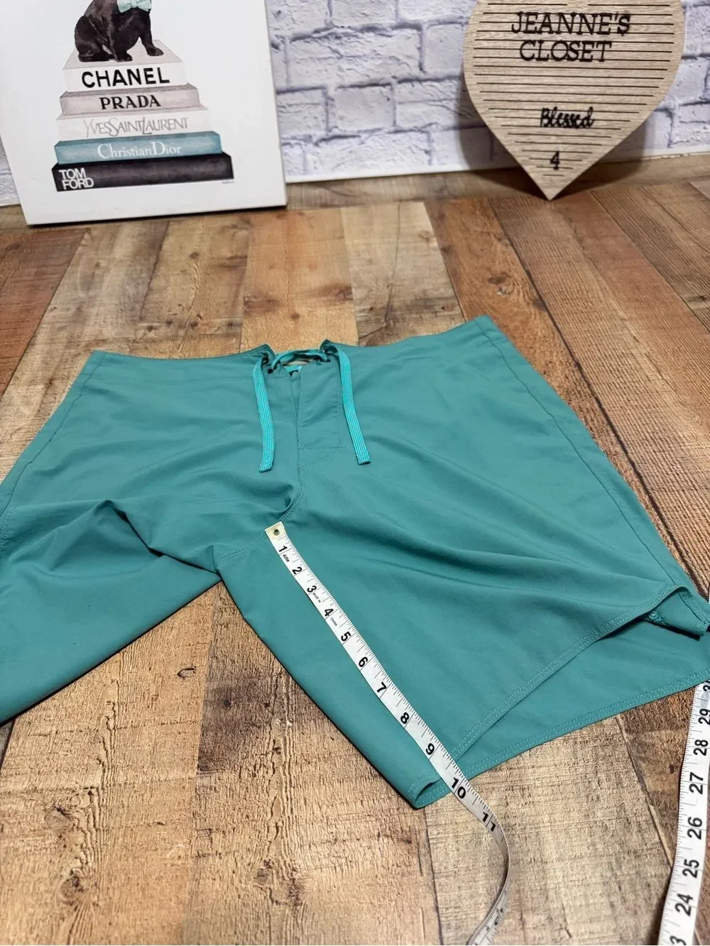 Patagonia Board Shorts Mens 35 Teal Light & Variable Swim Beach Travel